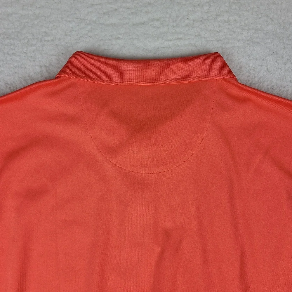 Callaway Polo Shirt Mens 3XL XXXL Orange Solid Opti Dri Performance Short Sleeve